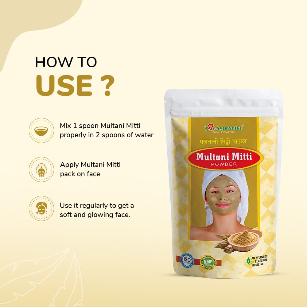 Organic & Pure Multani Mitti Powder For Glowing and Beauty Skin